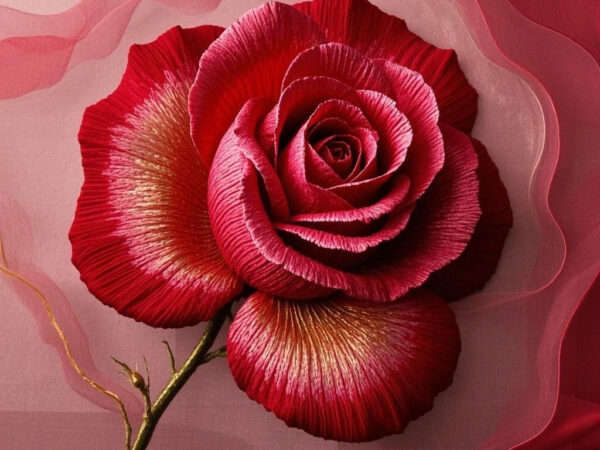 Red Memory: Hand-Embroidered Art – The Profound Interweaving of Emotions and Craftsmanship