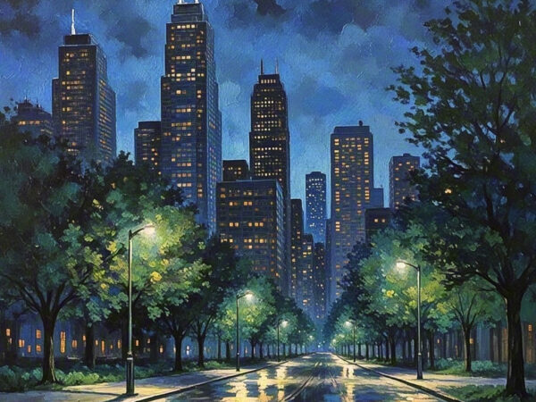 Midnight Blue: Oil Painting Nightscape Series