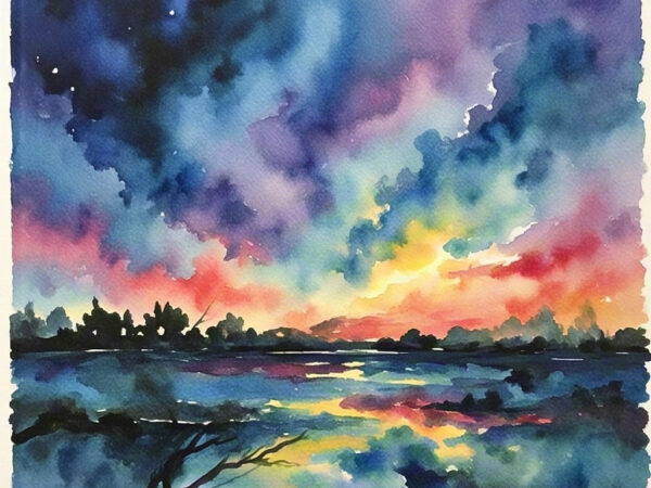 Floating Dreams: A Watercolor Abstract Series