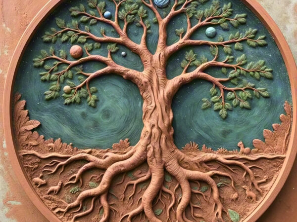 Cycle of All Things Terracotta Relief