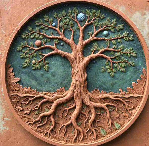 Cycle of All Things Terracotta Relief