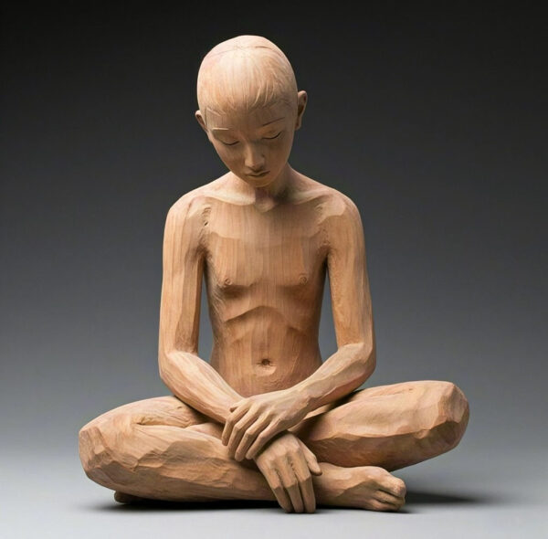Silent Dialogue Wooden Sculpture Series