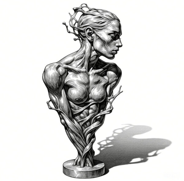 Dance of Light and Shadow Sculpture and Projection Art