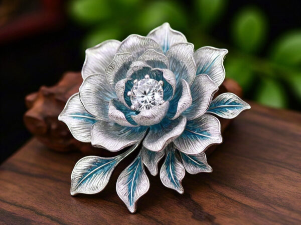 3D Floral Brooch "Blossoming Wealth"