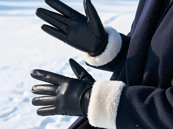 Sheepskin Gloves "Silent Cold Moon" — Where Warmth Meets Elegance in Winter