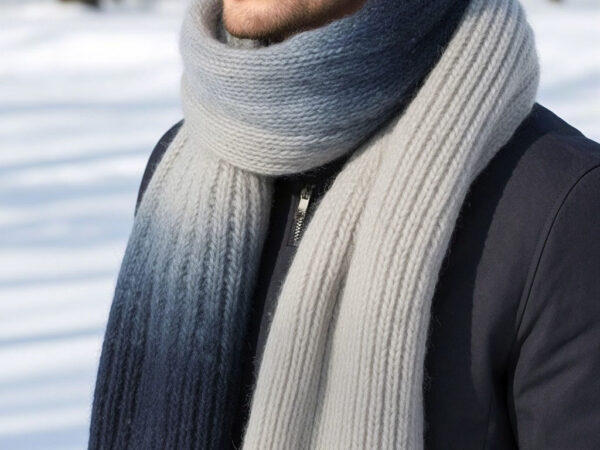 Handwoven Wool Scarf "Winter Snow Thoughts" — Bringing Warmth and Color to the Cold Season
