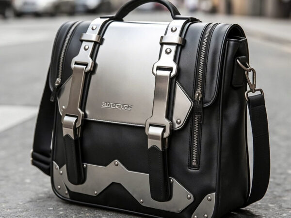 Metal Element Shoulder Bag "Steel Storm" — Showcasing Strength and Urban Flair