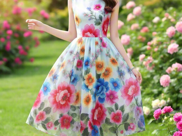 3D Floral Print Skirt "Spring Breeze" — Let Spring Bloom in Your Hem