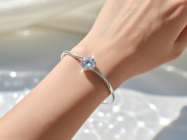 Sterling Silver Bracelet "Crystal Ripples" - Capturing Light and Illuminating Your Every Day
