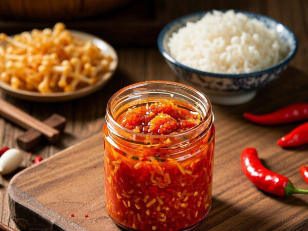 Enoki Mushroom Dry Chili Sauce – A Burst of Spice, Full of Flavor!