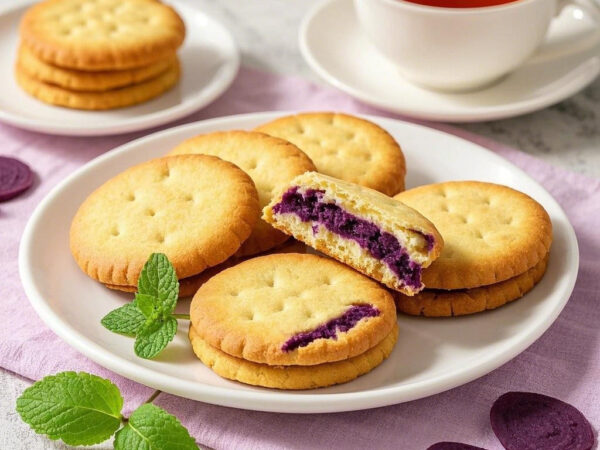 Purple Sweet Potato Cream Biscuits – A Perfect Fusion of Health and Flavor!