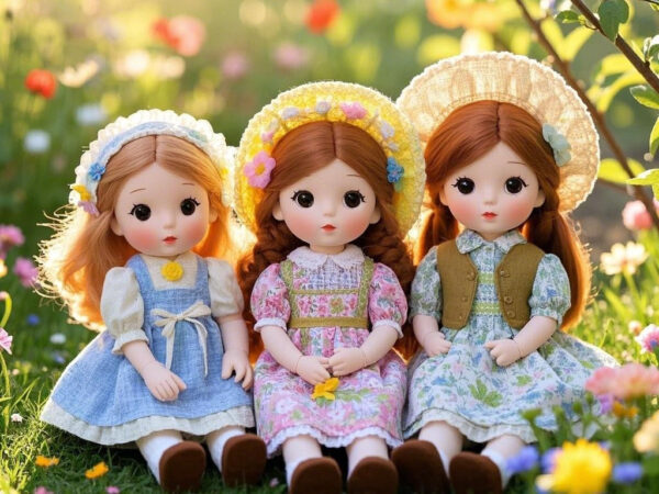 Springtime Countryside Fabric Dolls