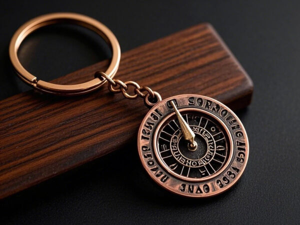 Flowing Time Handmade Copper Keychain