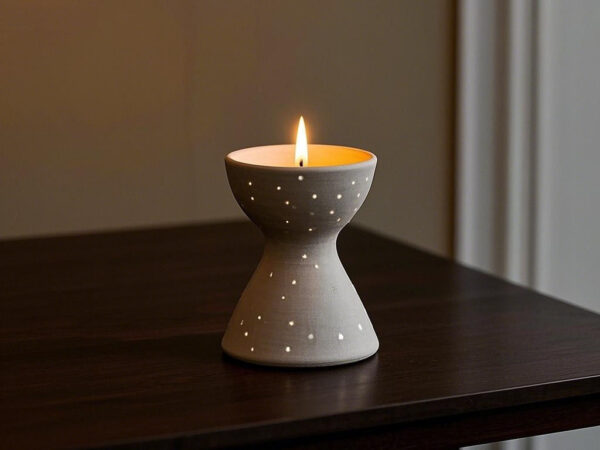 “Softness of the Night” Handcrafted Ceramic Candleholder