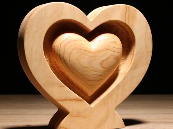 “Where the Heart Leads” Wood Carving