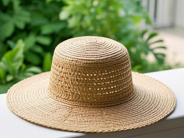 Fraîcheur estivale, style en mouvement – Chapeau en paille "Brise d'Été"