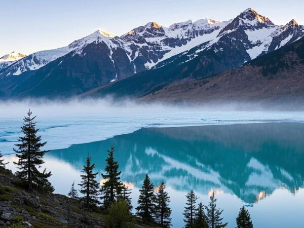 Mountain Lakes: Glacier Lakes and Snow-Capped Reflections
