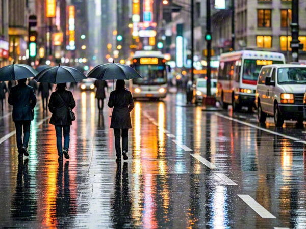 City in the Rain: Urban Streets and Rainy Scenes