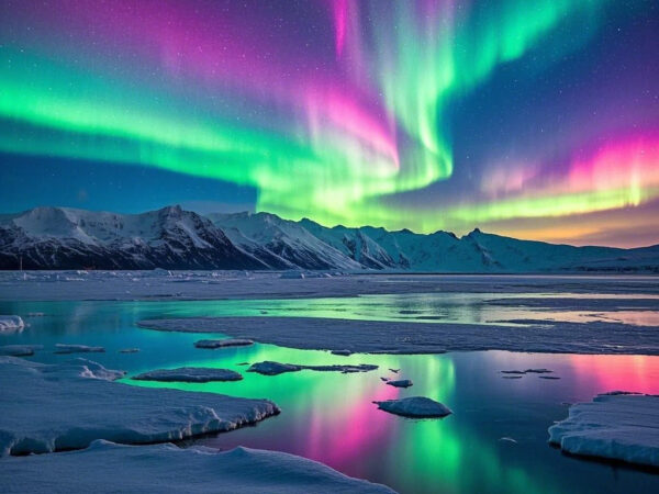Dance of the Aurora: Northern Lights and Snow