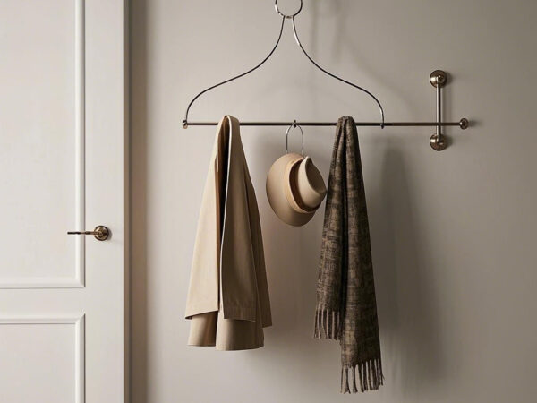 Minimalist Wall-mounted Coat Rack "Trace of the Wind"