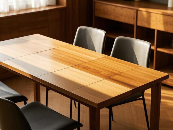 The Aesthetics of Wood - Bamboo and Wood Dining Table: A Perfect Encounter of Nature and Modernity