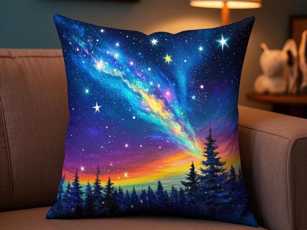 Personalized Hand-Painted Art Pillow "Stars in My Dreams" – Turn Your Home into an Art Gallery