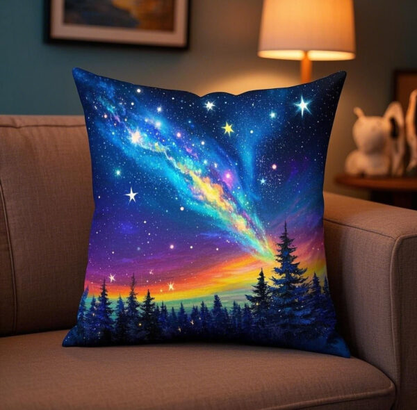 Personalized Hand-Painted Art Pillow "Stars in My Dreams" – Turn Your Home into an Art Gallery