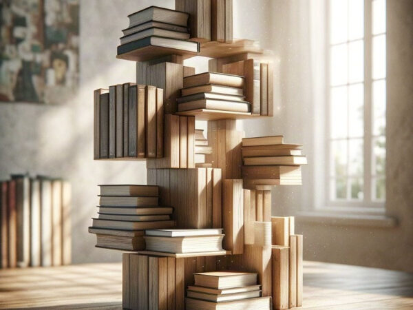 3D Bookshelf "Floating Island of Books" – Let Your Books Float in a Sea of Dreams