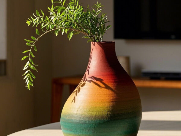 Handmade Colorful Ceramic Vase "Colors of the Earth" — The Art of Nature's Colors in Your Home