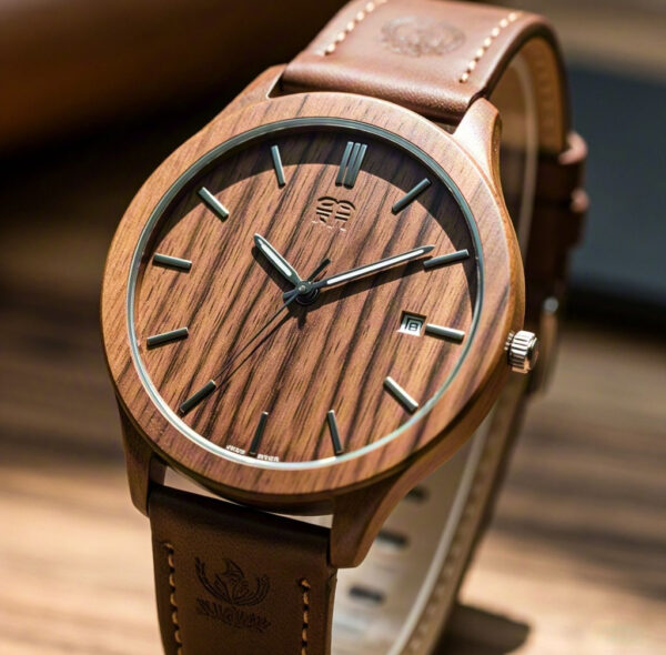Personalized Wooden Watch "Imprint of Time" — Where Time Flows, Imprints Naturally