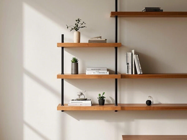 Minimalist Wall-Mounted Bookshelf "Free Space" — Creating an Open, Free Space