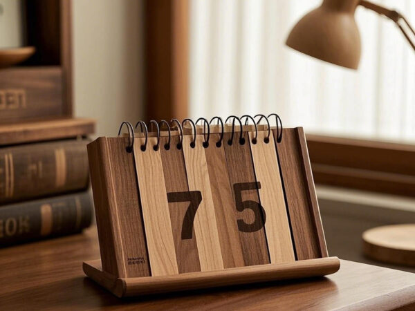 Minimalist Wooden Calendar "Flowing Time" — Leaving Eternal Traces in the Passage of Time