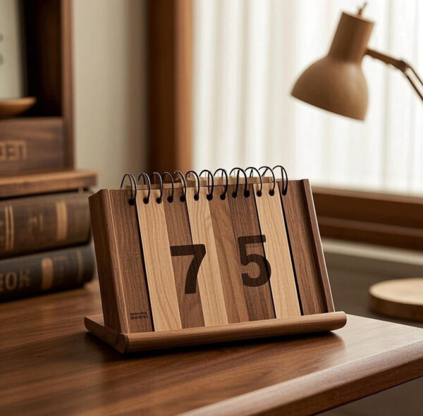 Minimalist Wooden Calendar "Flowing Time" — Leaving Eternal Traces in the Passage of Time