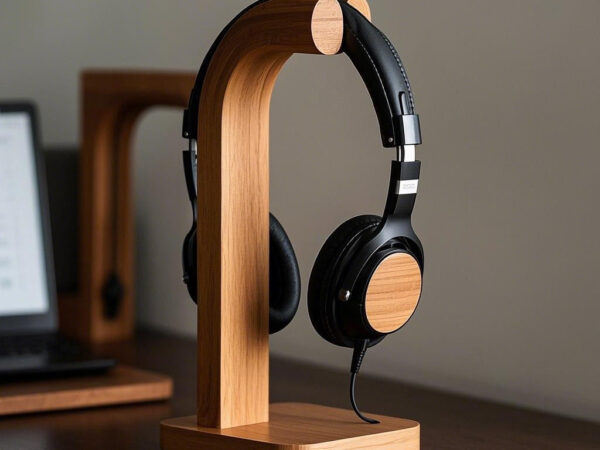 Minimalist Wooden Headphone Stand "Harmony's Home" — Create a Space Just for Your Music