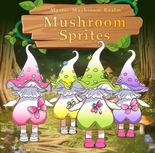 Mushroom Sprites · Handmade Clay Art Toys