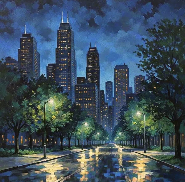 Midnight Blue: Oil Painting Nightscape Series