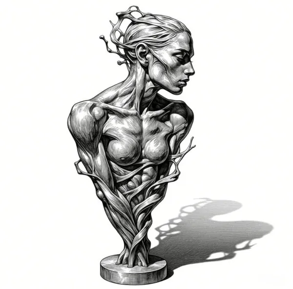Dance of Light and Shadow Sculpture and Projection Art