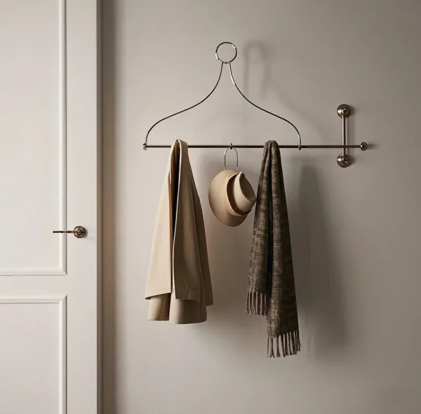Minimalist Wall-mounted Coat Rack "Trace of the Wind"