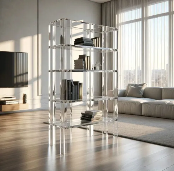 "Reflections of Light" Crystal Bookshelf - Where Light and Books Dance Together